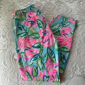Lilly Pulitzer Tottaly Blossom Kelly High Rise Skinny Ankle Pant sz 6